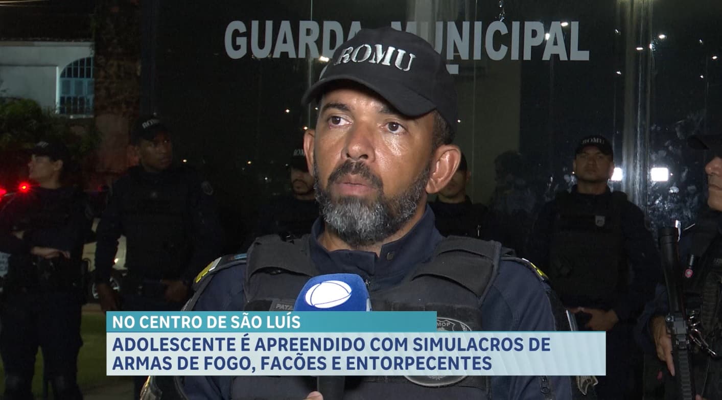 Guarda Civil conduz menor com simulacro de arma de fogo e drogas no Centro de SL