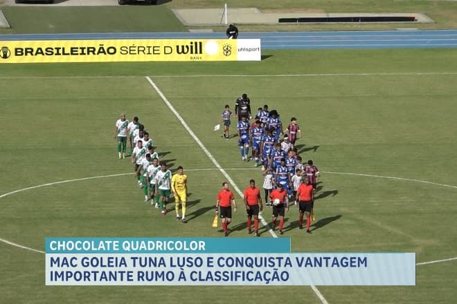 MAC goleia Tuna Luso por 4 a 1 e larga na frente no mata-mata da Série D