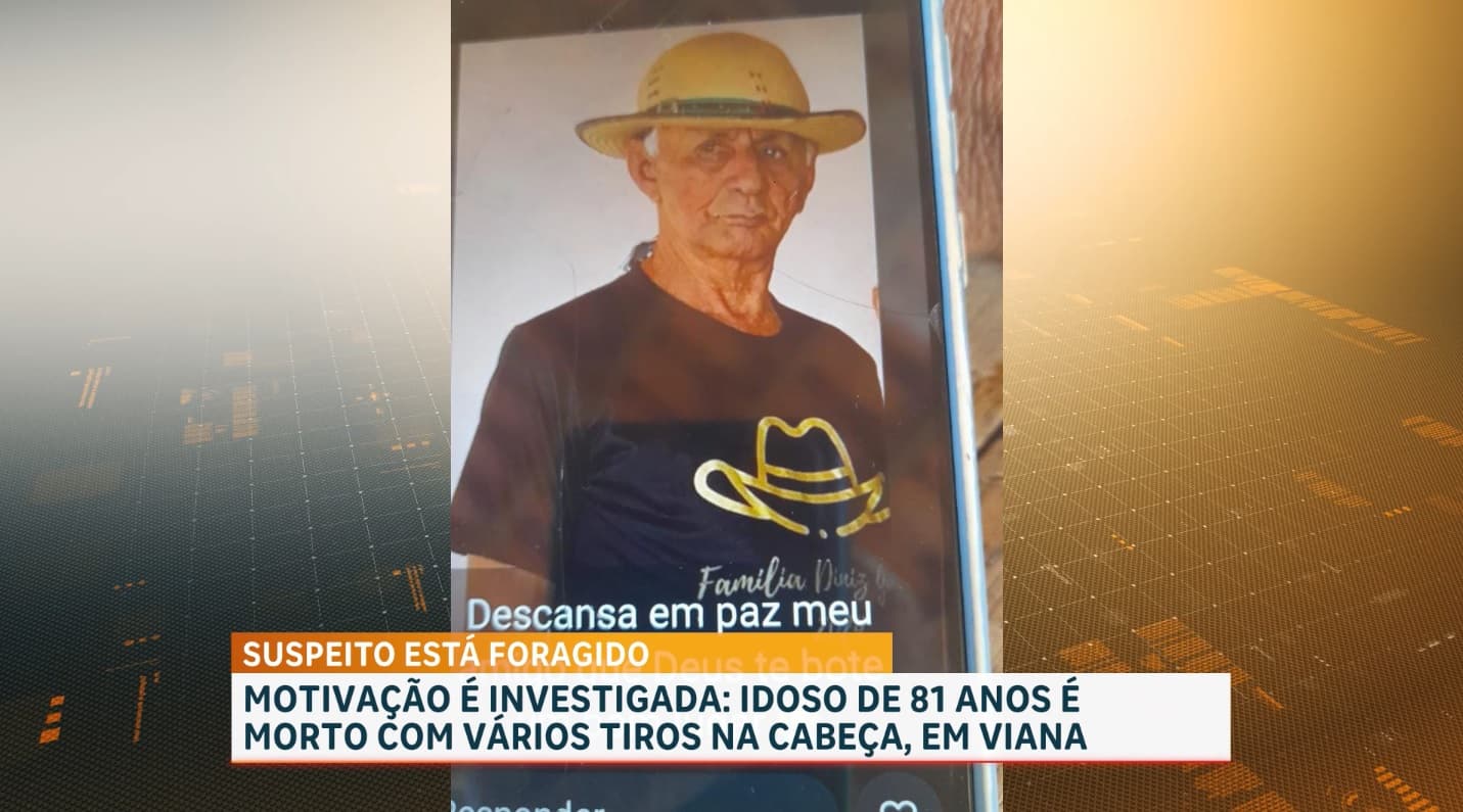 Idoso é morto a tiros enquanto tomava café na cozinha de casa, em Viana