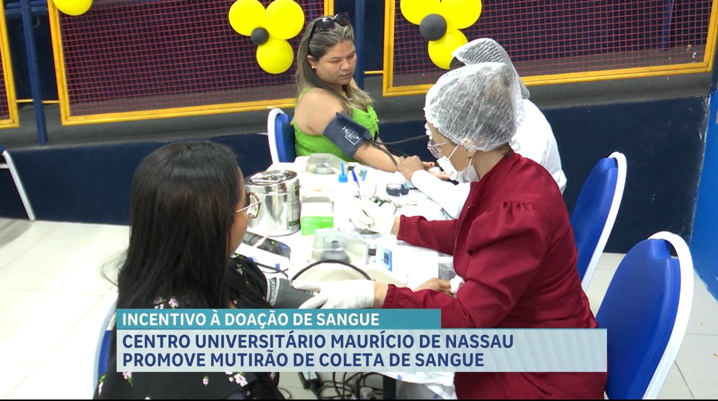 Centro Universitário Maurício de Nassau promove campanha de doação de sangue, em São Luís