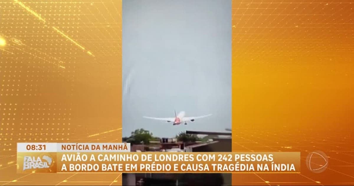 Avião com 242 pessoas a bordo cai em bairro da Índia logo após a decolagem