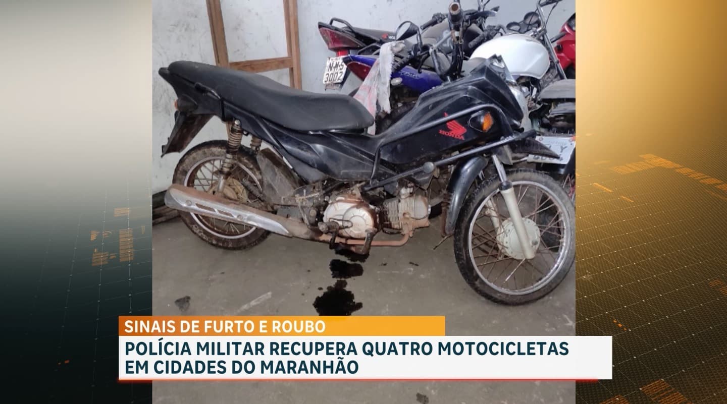 PM recupera motocicletas roubas no interior do Maranhão