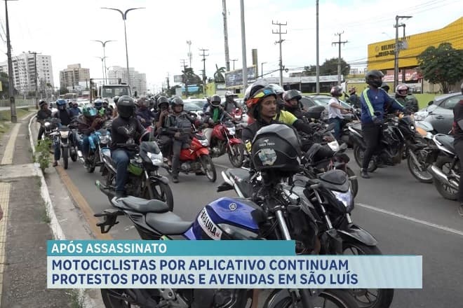 Morte de motoboy gera protestos de motociclistas de aplicativo em São Luís