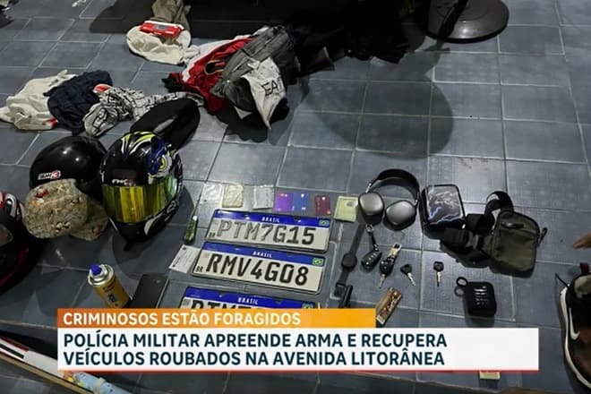 PM apreende arma e recupera veículos roubados na Avenida Litorânea