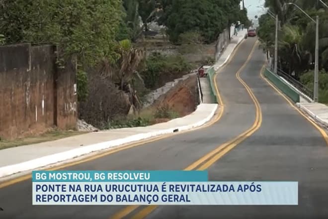 Balanço Geral mostra revitalização da ponte Urucutiua no bairro Araçagy