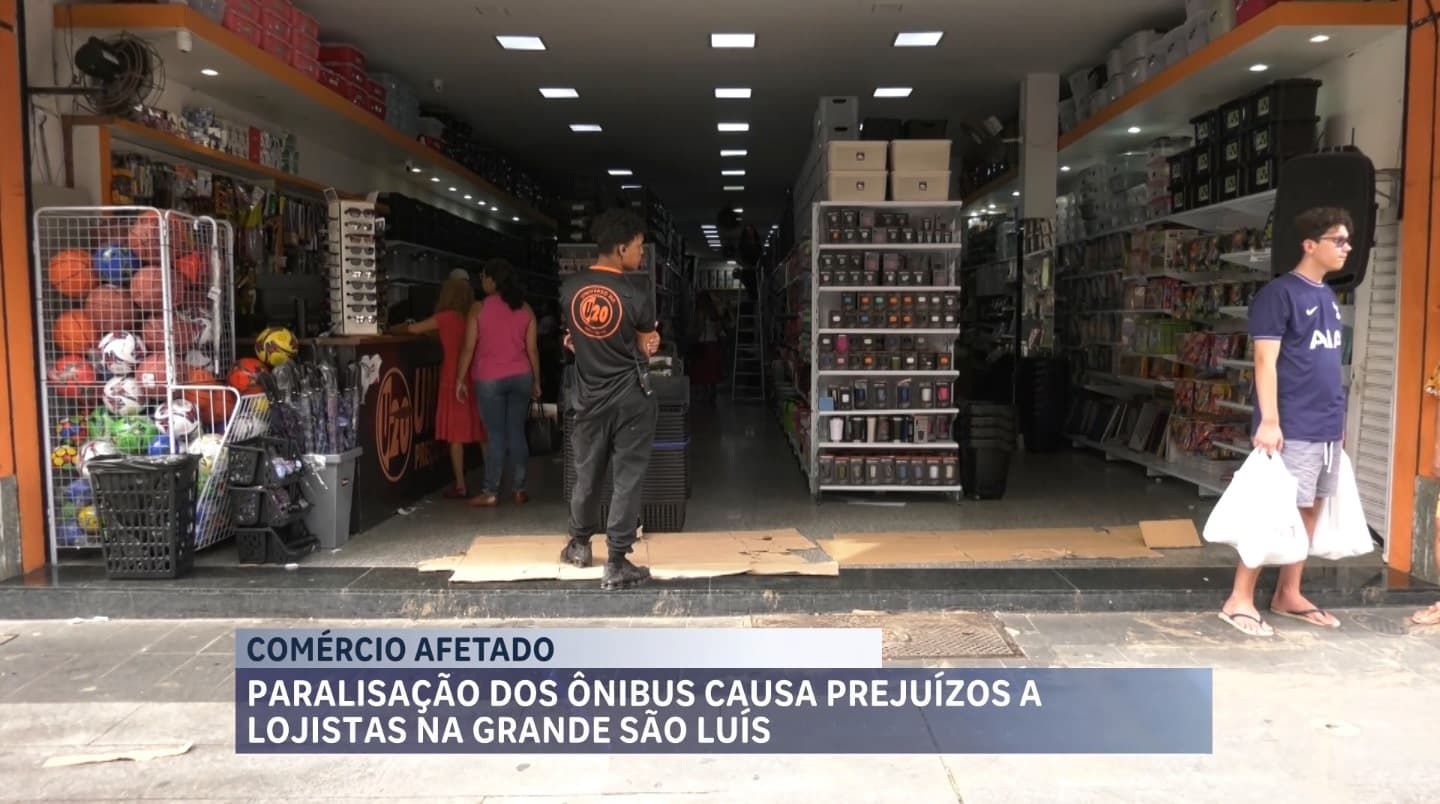 Greve dos rodoviários prejudica movimento no comércio de São Luís
