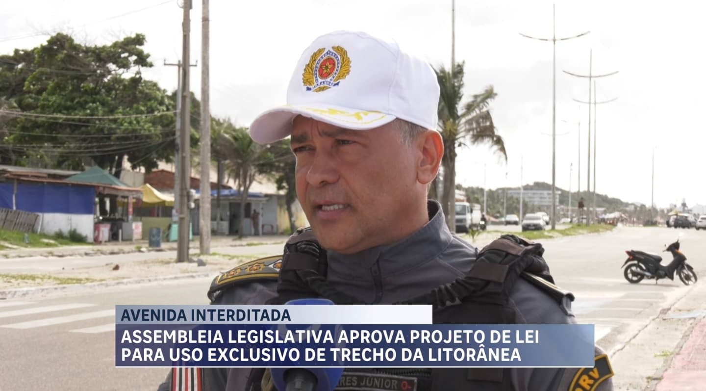 MP interdita Avenida Litorânea para fins esportivos