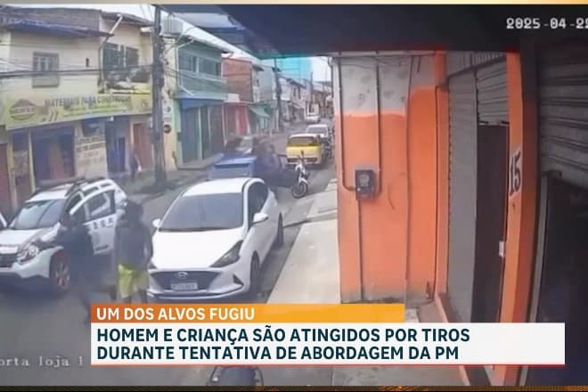 Criança é atingida por disparo de arma de fogo durante abordagem policial