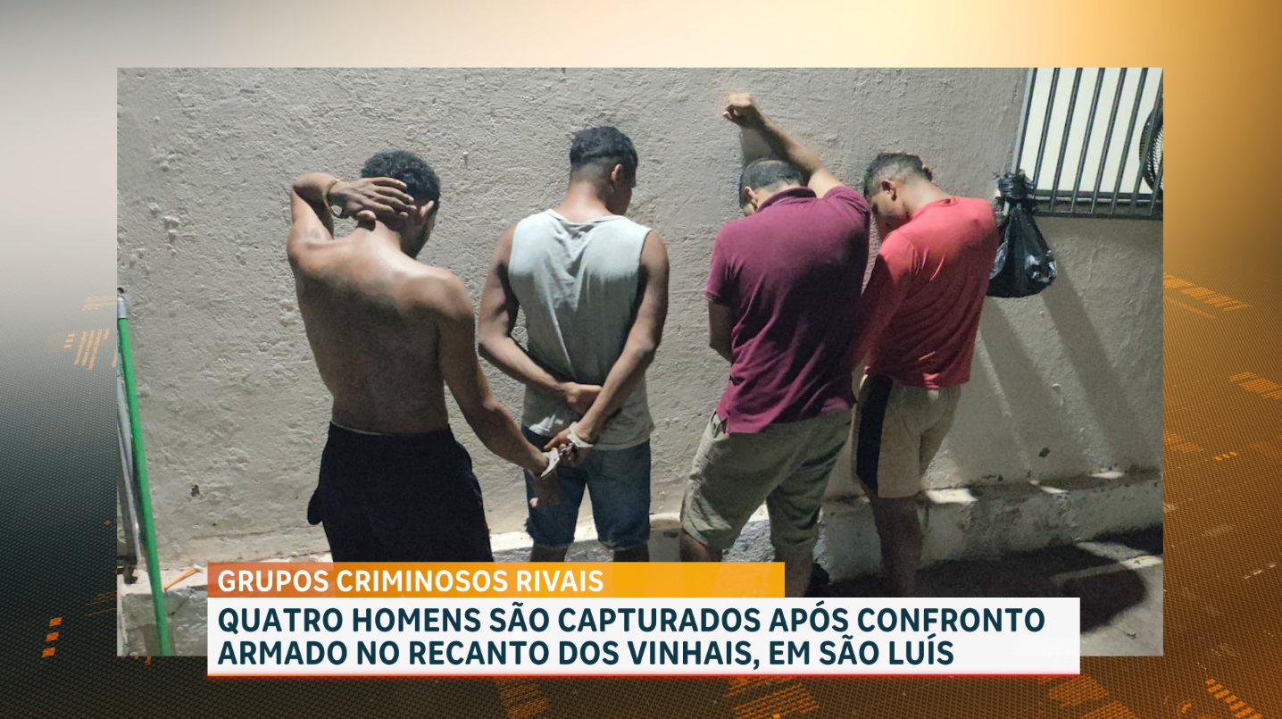 Tiroteio no Recanto dos Vinhais termina com 2 baleados e 4 suspeitos presos