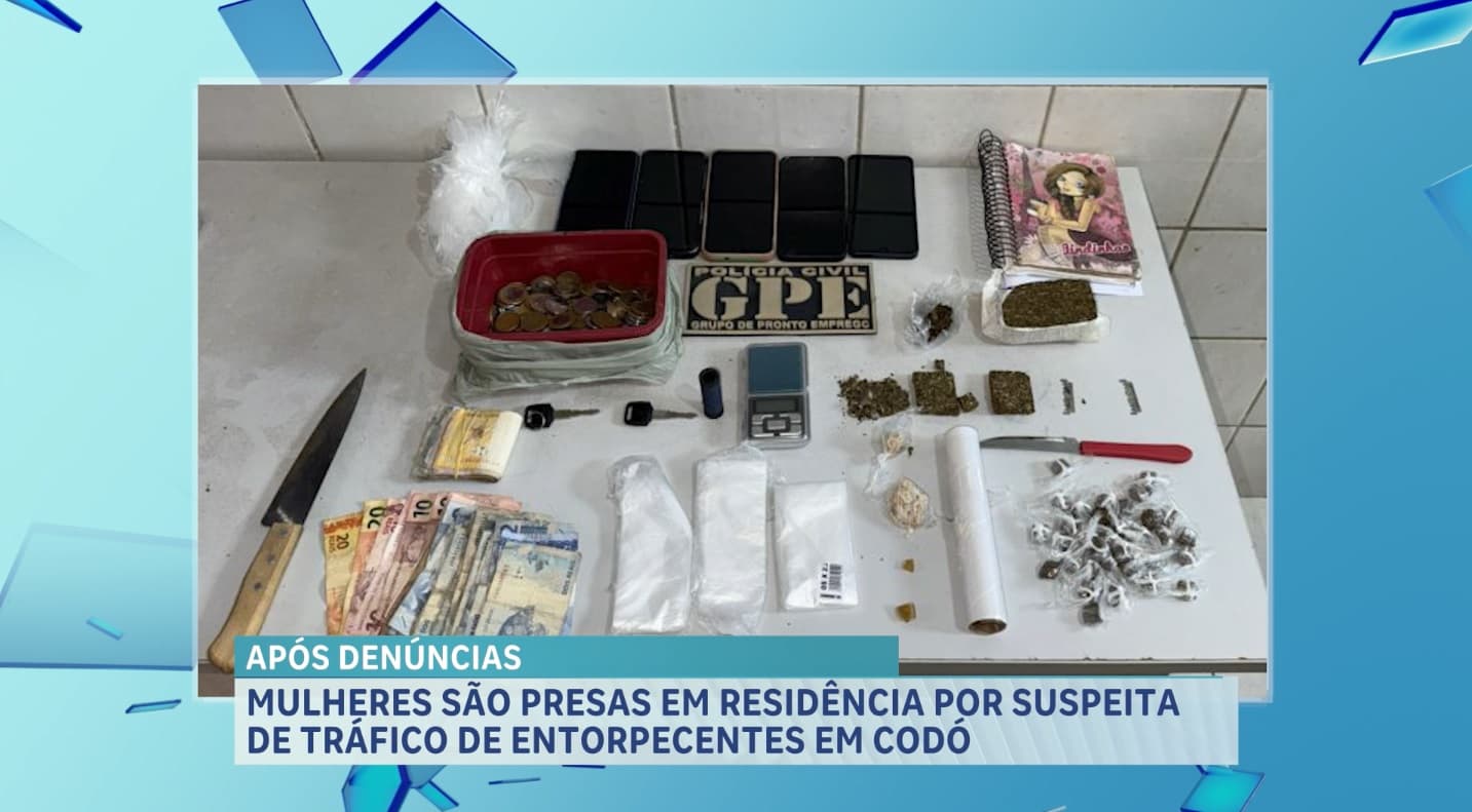Mulheres são conduzidas por suspeita de tráfico de drogas em Codó, no MA