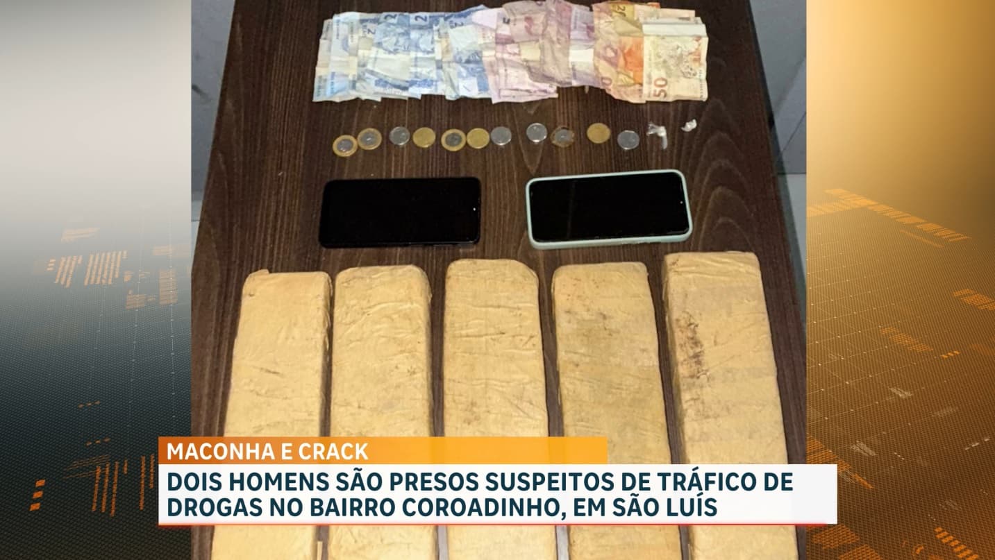 Dupla suspeita de tráfico de drogas é presa no Coroadinho, em São Luís