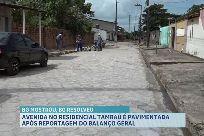 Avenida é pavimentada após reportagem em Paço do Lumiar