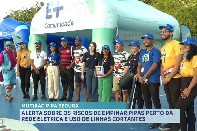 Mutirão Pipa Segura alerta sobre riscos de soltar pipas perto da rede elétrica em São Luís