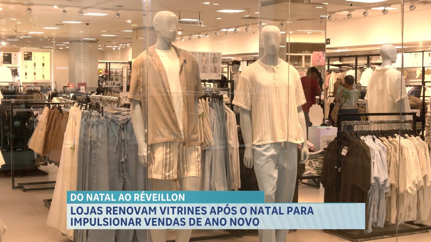 Comércio renova vitrines e aposta no clima de Ano Novo para impulsionar vendas