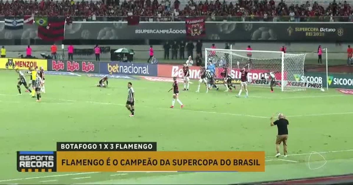 Flamengo vence o Botafogo e fatura a Supercopa do Brasil pela terceira vez