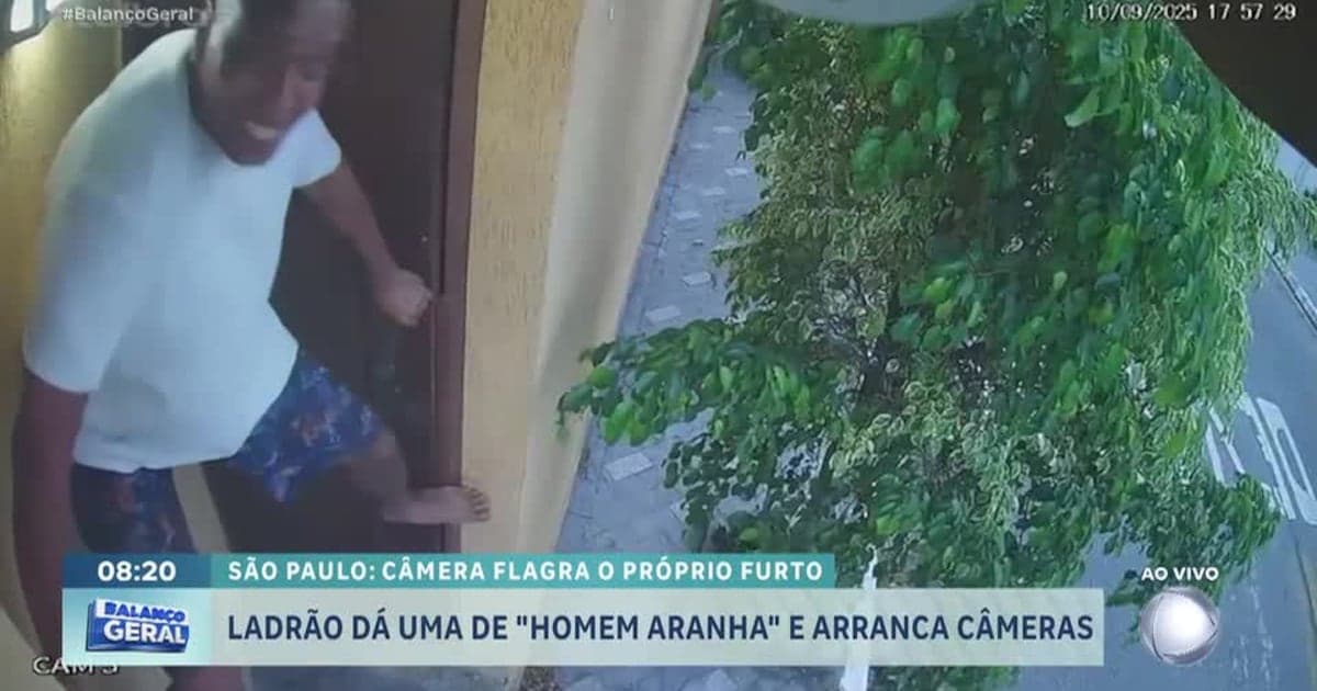 Ladrão de câmeras de segurança é preso após ser flagrado pelos próprios equipamentos