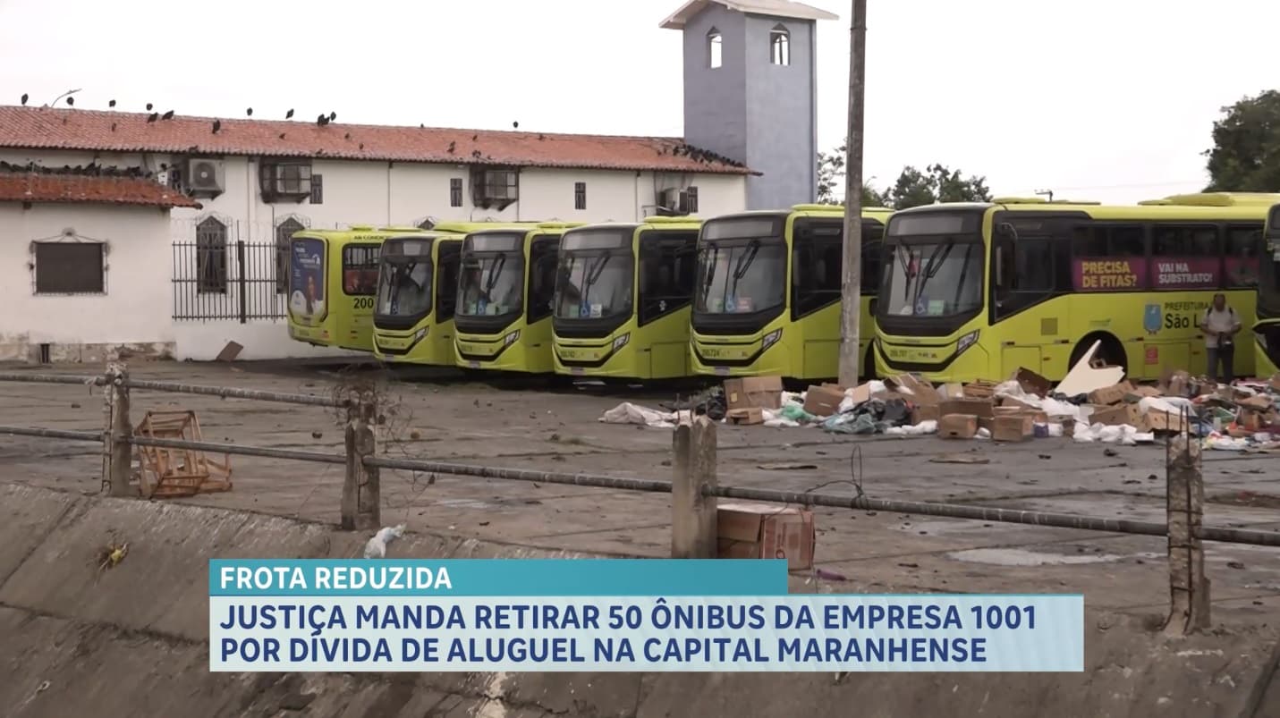 50 ônibus são retirados da empresa 1001 após mandado expedido pela Justiça