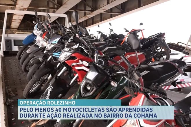 Operação Rolezinho: 40 motocicletas são apreendidas durante ação realizada no bairro Cohama