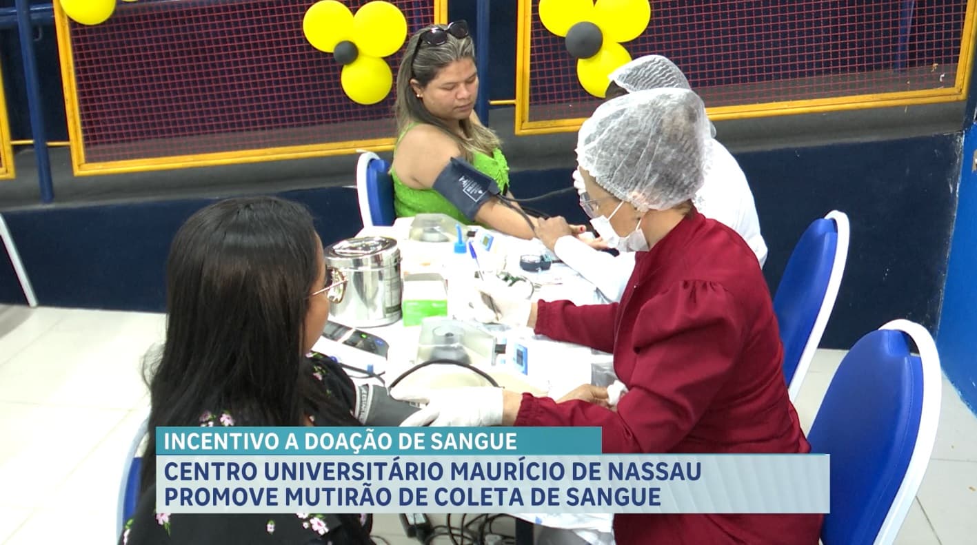 Centro Universitário Maurício de Nassau promove campanha de doação de sangue, em São Luís