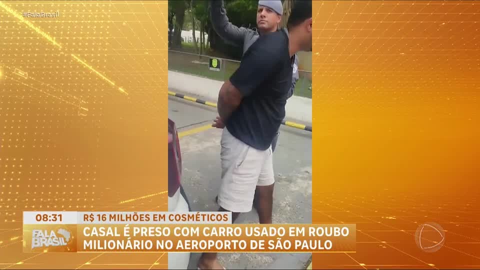 Casal é preso por roubo milionário de cosméticos no aeroporto de Guarulhos