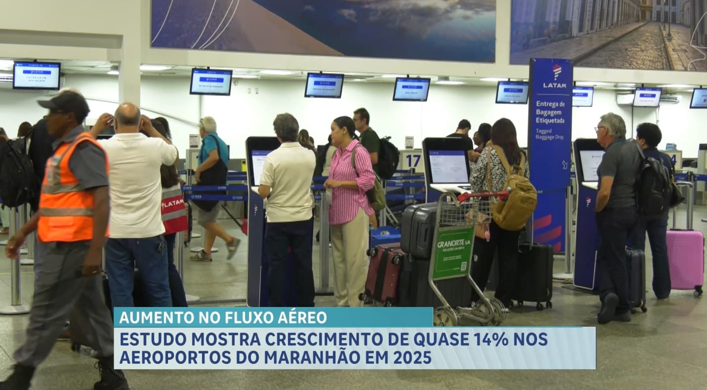 Levantamento aponta crescimento do fluxo aéreo no Maranhão