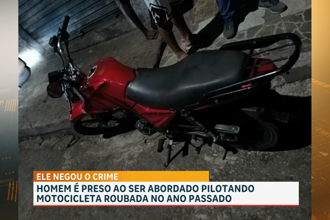 Polícia Militar recupera motocicleta roubada e prende suspeito no Anjo da Guarda