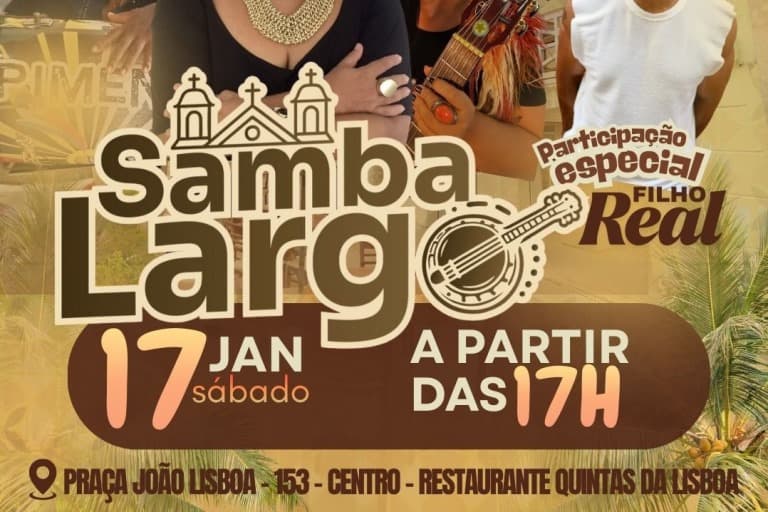 Projeto Samba no Largo transforma o Largo do Carmo em palco da cultura maranhense