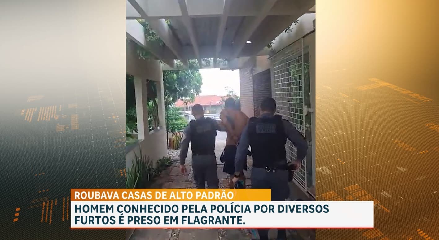 Homem suspeito de furtar casas de alto padrão é preso em flagrante em São Luís