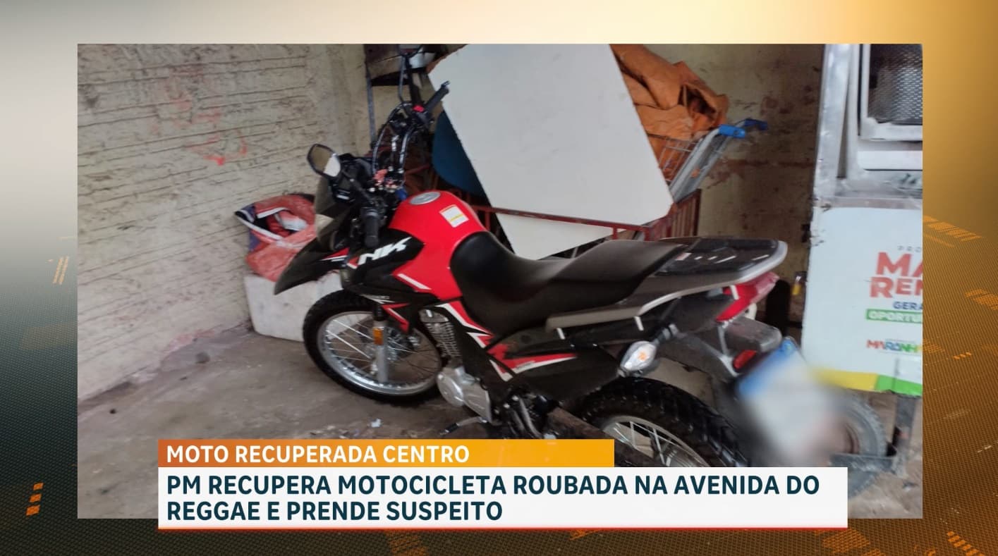 Polícia recupera moto roubada e conduz dois suspeitos à delegacia em São Luís