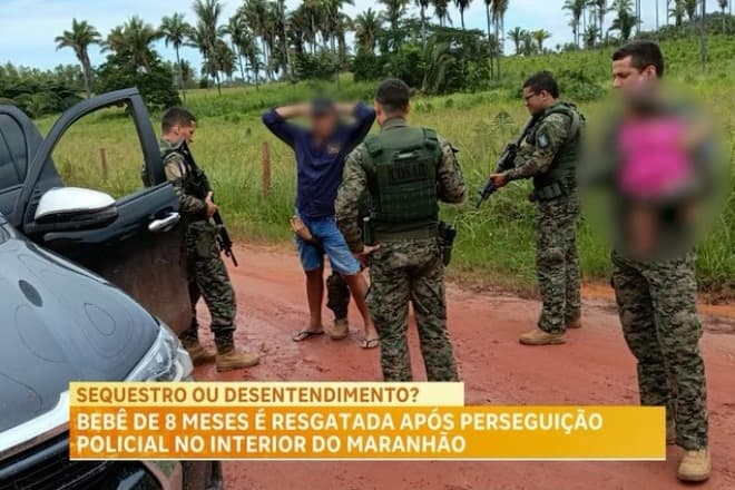 Bebê de 8 meses é resgatada após perseguição policial no interior do Maranhão