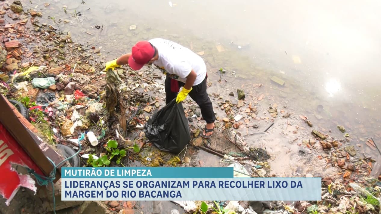 Mutirão de limpeza: lideranças se organizam para recolher lixo da margem do Rio Bacanga