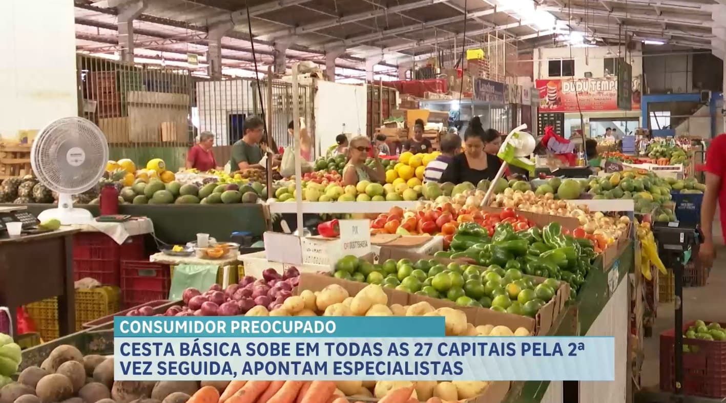 Cesta básica sobe pela segunda vez seguida e preocupa consumidores em São Luís
