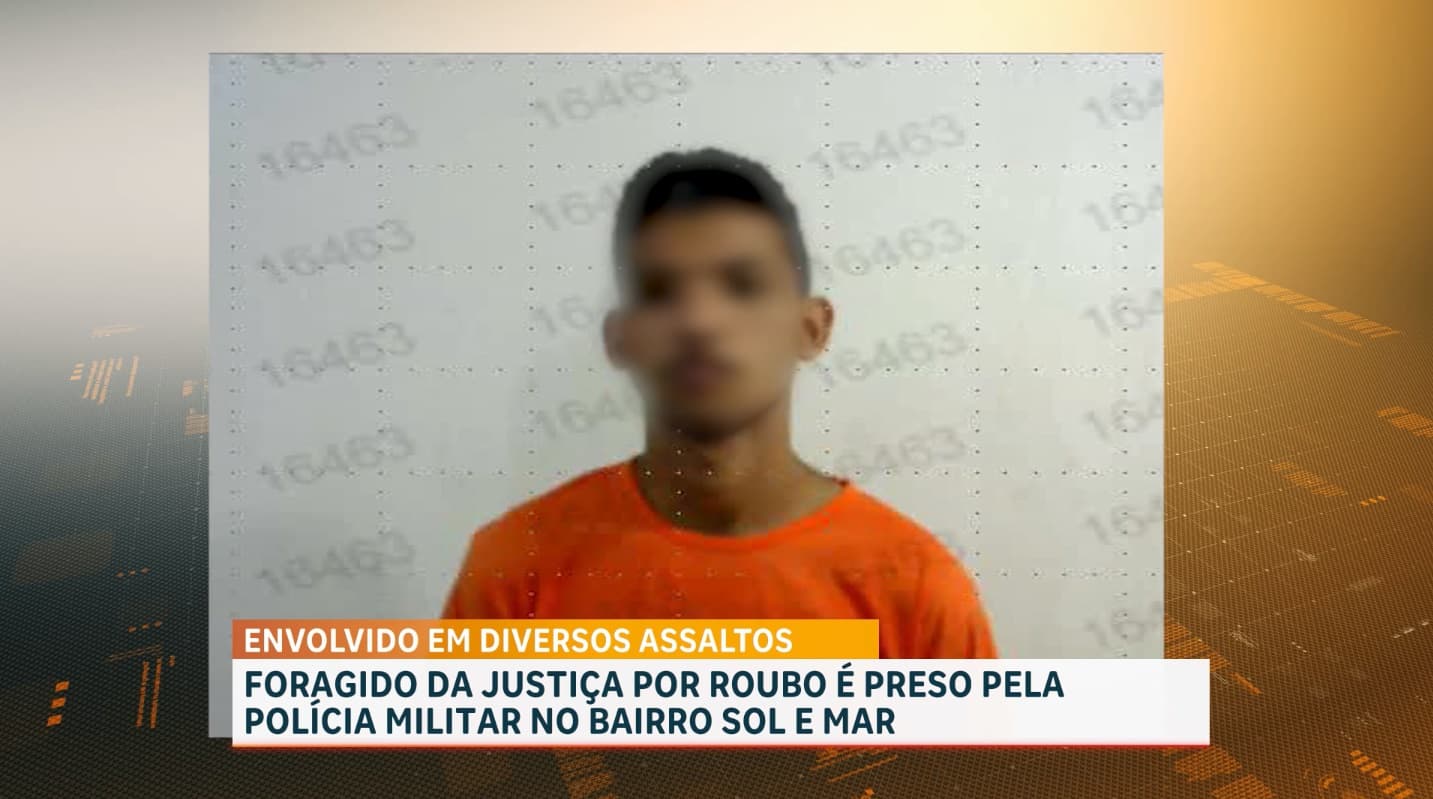 Foragido da Justiça por roubos é preso pela Polícia Militar em São Luís