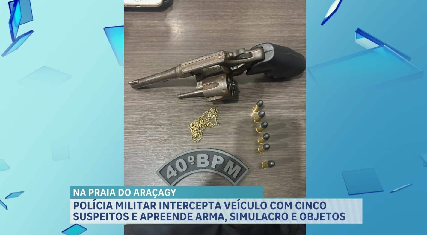Cinco suspeitos de roubos armados são presos com armas e objetos roubados na Litorânea