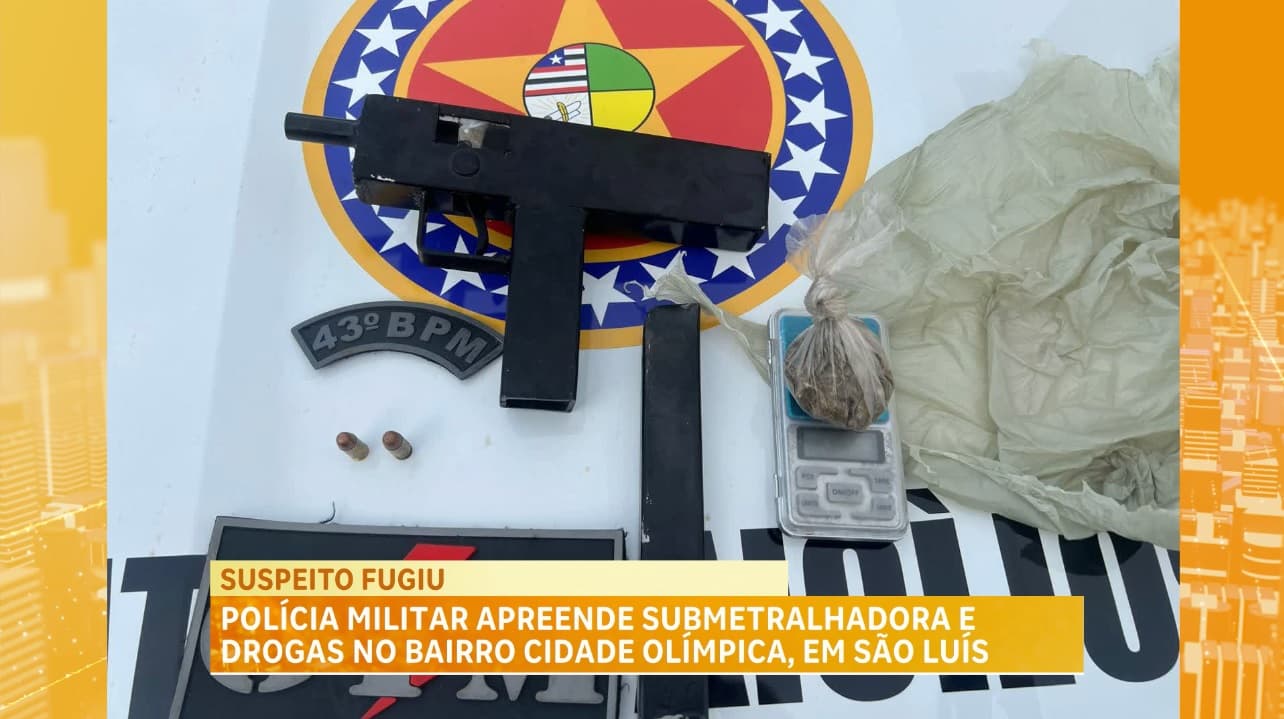 PM apreende submetralhadora no bairro Cidade Olímpica