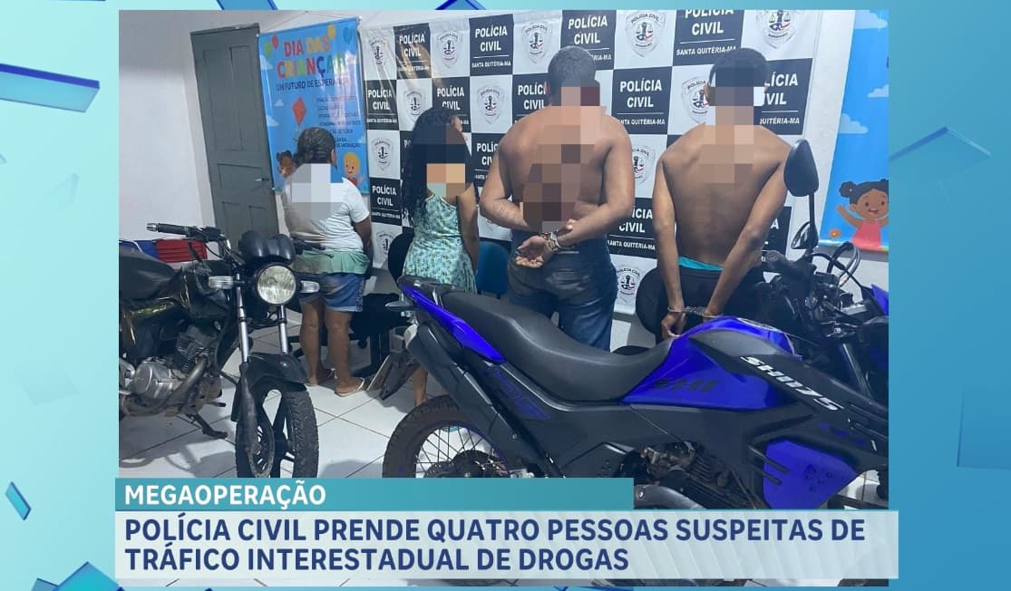 Polícia Civil prende 4 pessoas suspeitas de tráfico interestadual de drogas