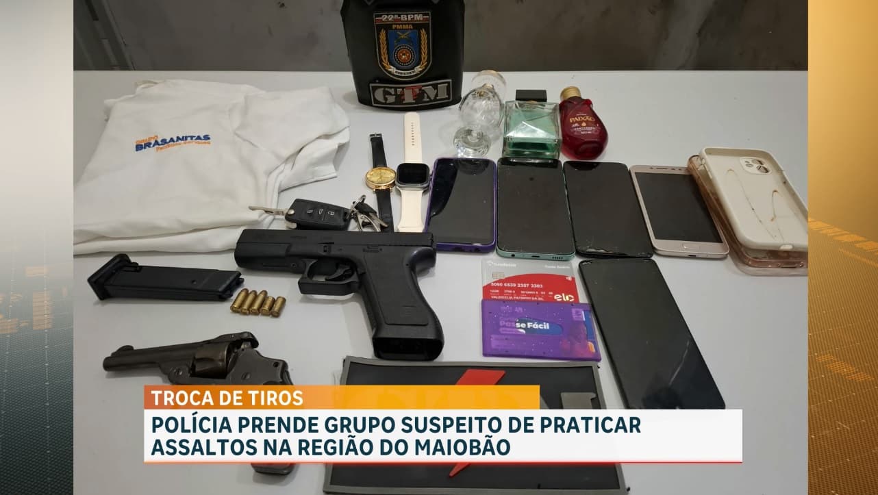 Polícia conduz grupo suspeito de praticar assaltos na região do Maiobão
