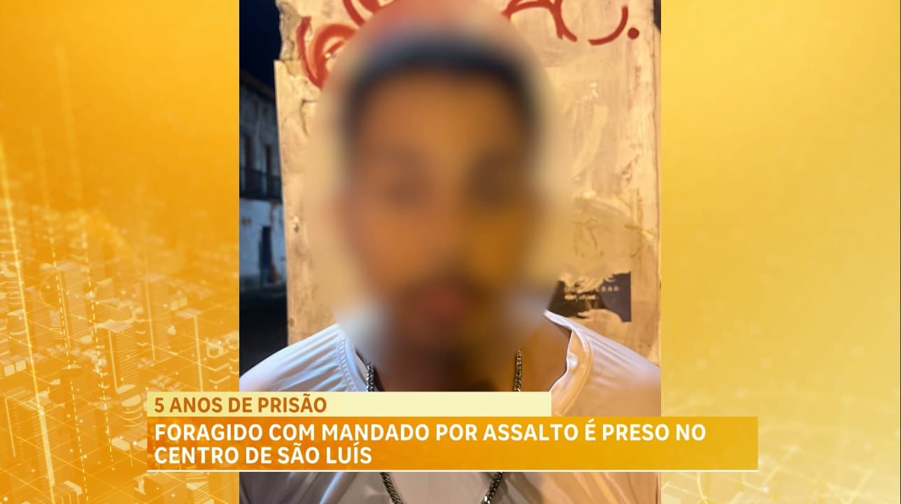 Homem com mandado por roubo é preso no Centro de São Luís