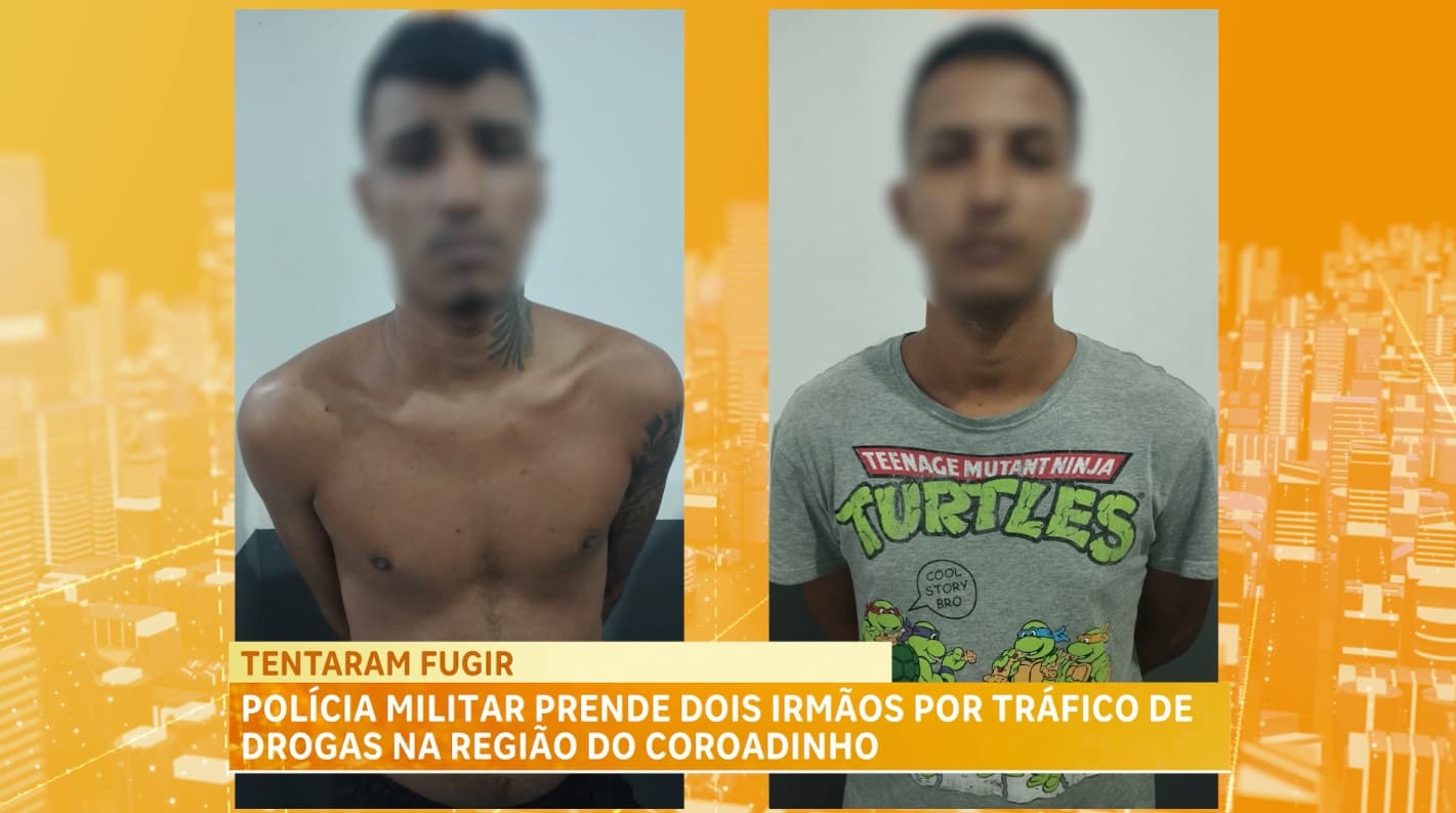 Polícia Militar prende dois irmãos por tráfico de drogas no Coroadinho