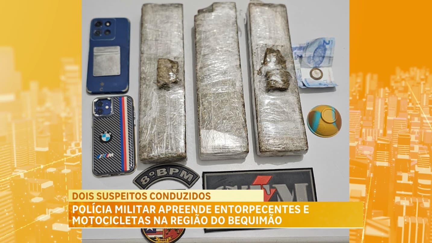 Polícia Militar prende dois homens por tráfico de drogas no Bequimão