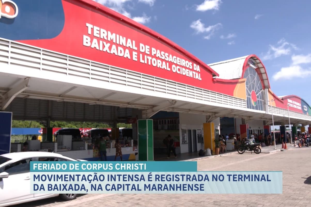 Feriado de Corpus Christi eleva movimento de passageiros no Terminal da Baixada em São Luís
