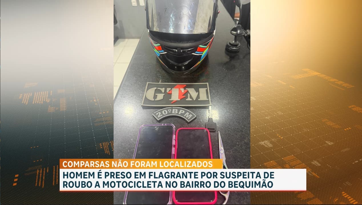 Homem é conduzido por suspeita de roubo de motocicleta no bairro Bequimão