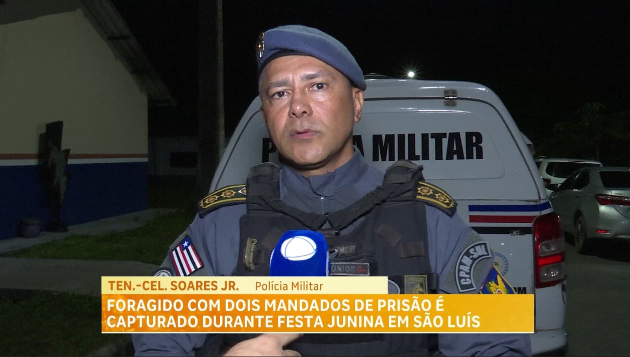 Foragido com dois mandados de prisão é detido durante festa junina em São Luís