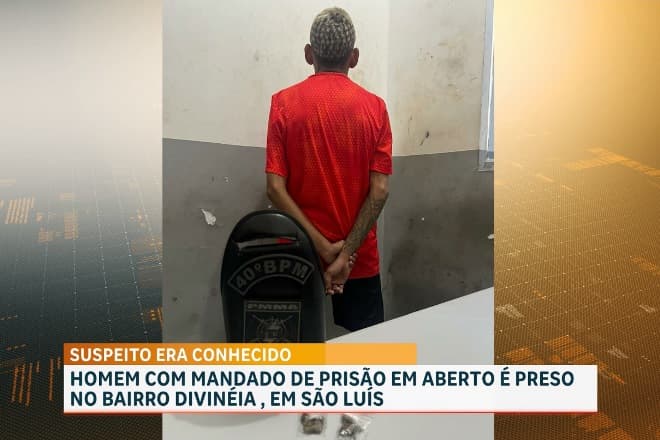 Homem com mandado de prisão em aberto por roubo é preso pela PM em São Luís
