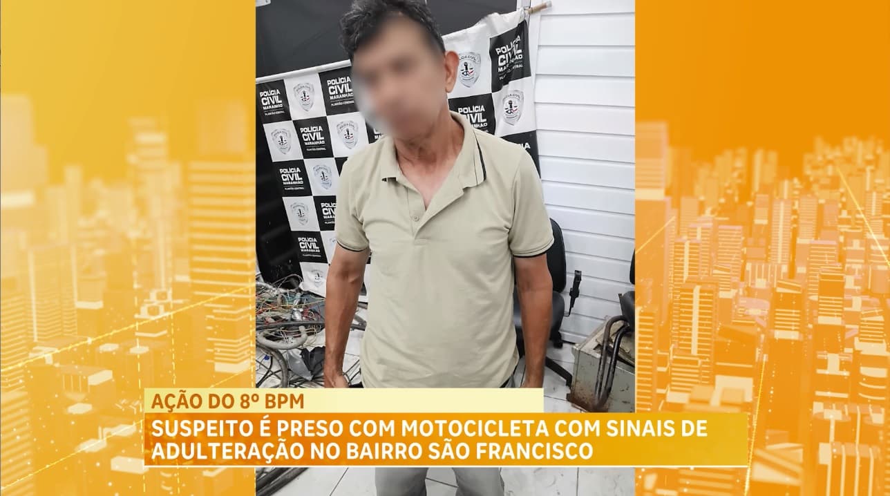 Suspeito é detido com motocicleta com sinais de adulteração no São Francisco