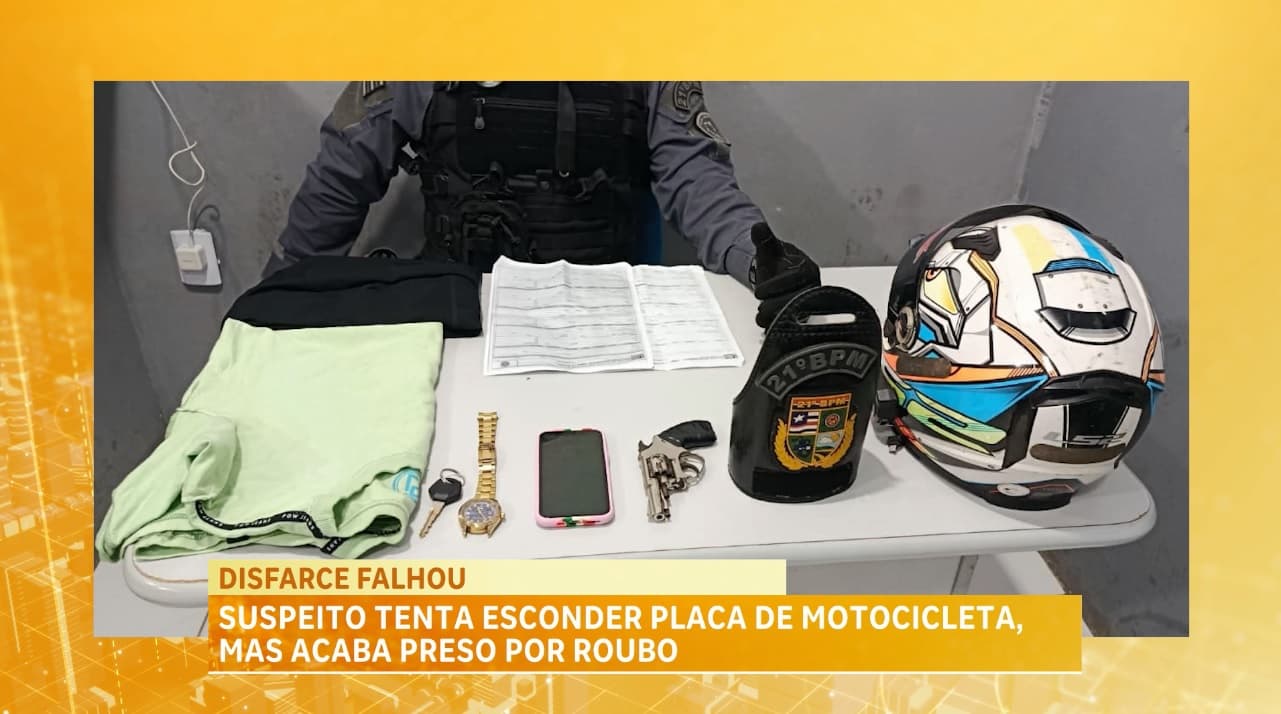Suspeito é detido durante abordagem no transito