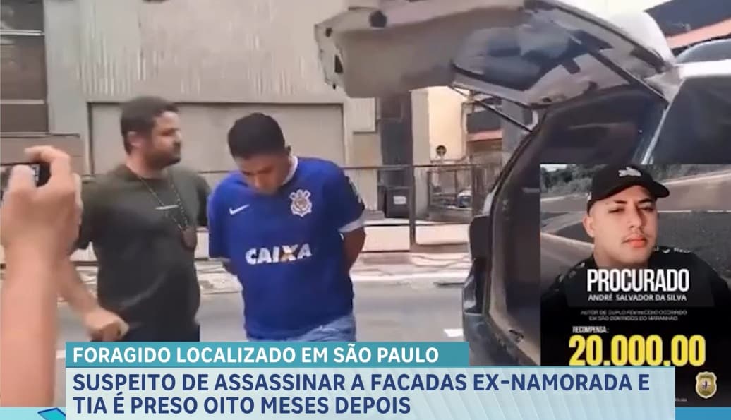 Duplo feminicídio: suspeito de assassinar a facadas ex-namorada e tia é preso oito meses depois