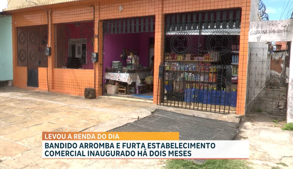 Bandido arromba e furta estabelecimento comercial na Cohab-Anil
