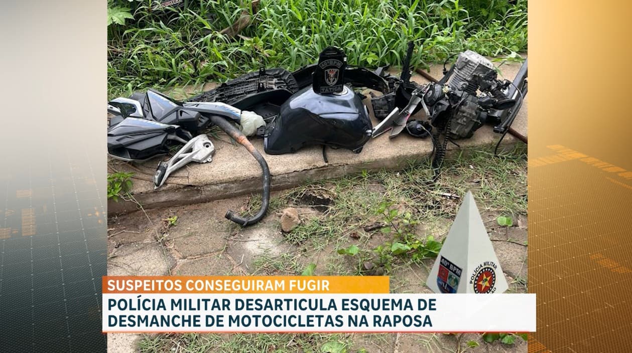 Polícia Militar desarticula esquema de desmanche de motocicletas na Raposa