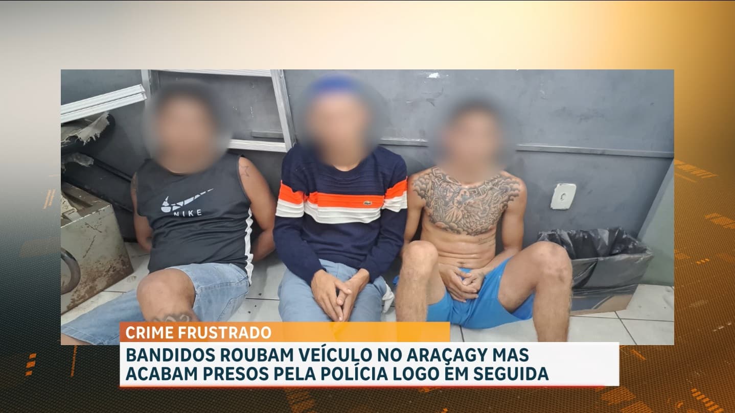 Três homens são presos suspeitos de por porte de ilegal de arma de fogo de uso restrito